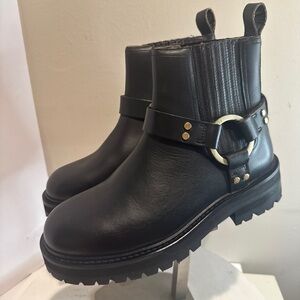 All saints Maddie Lug Sole Biker Boots Women’s size 10
